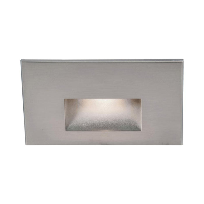 LEDme Horizontal LED Step and Wall Light in White/Stainless Steel.