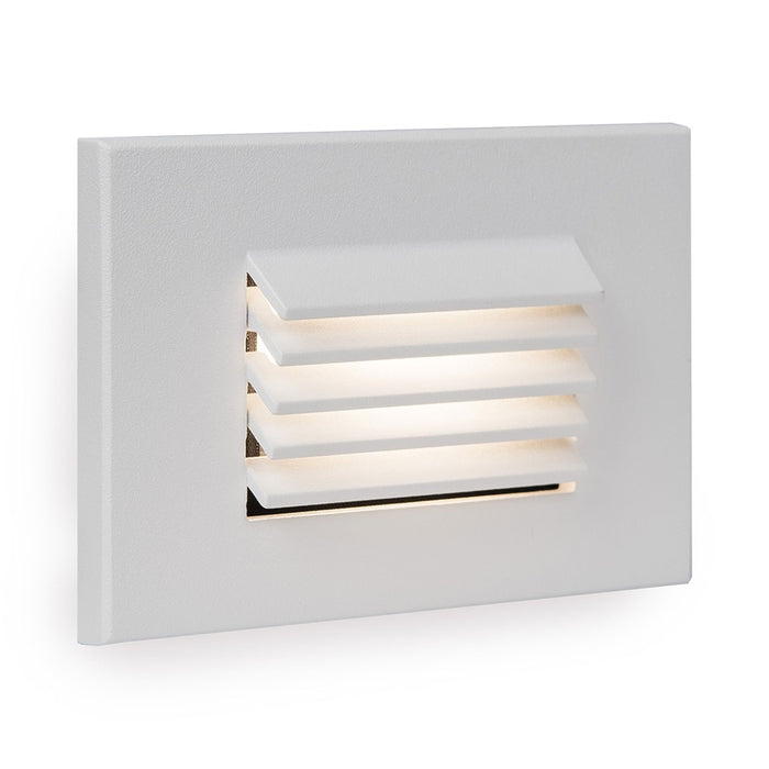 LEDme Horizontal Louvered LED Step and Wall Light in Amber/White.