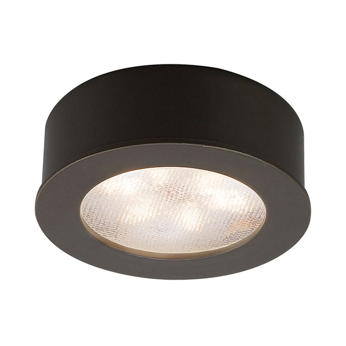 LEDme Round LED Button Light in Dark Bronze.