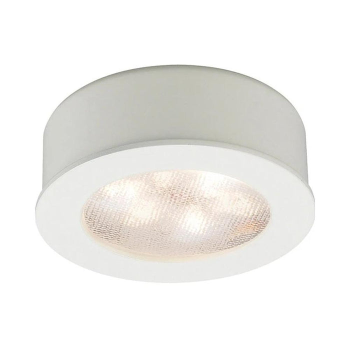 LEDme Round LED Button Light in White.