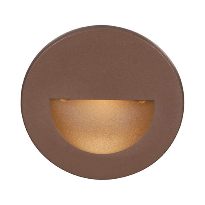 LEDme Round LED Step and Wall Light in Bronze (Amber).