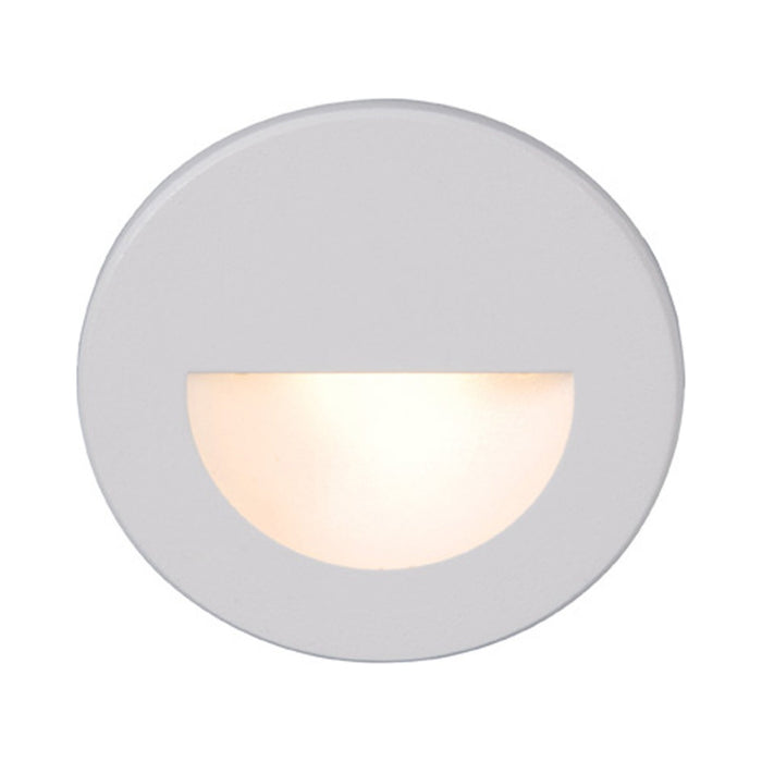 LEDme Round LED Step and Wall Light in White (Amber).