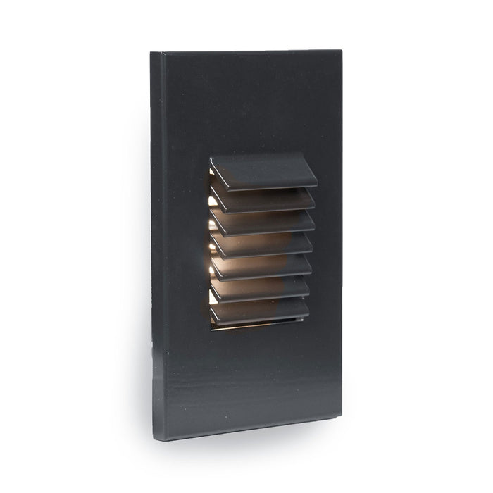 LEDme Vertical Louvered LED Step and Wall Light in Amber/Black.