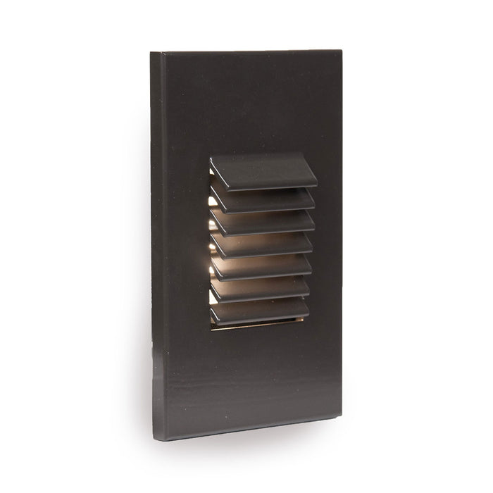 LEDme Vertical Louvered LED Step and Wall Light in Amber/Bronze.