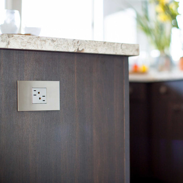 adorne® Cast Metals PLUS 1-Gang Wall Plate in Detail.
