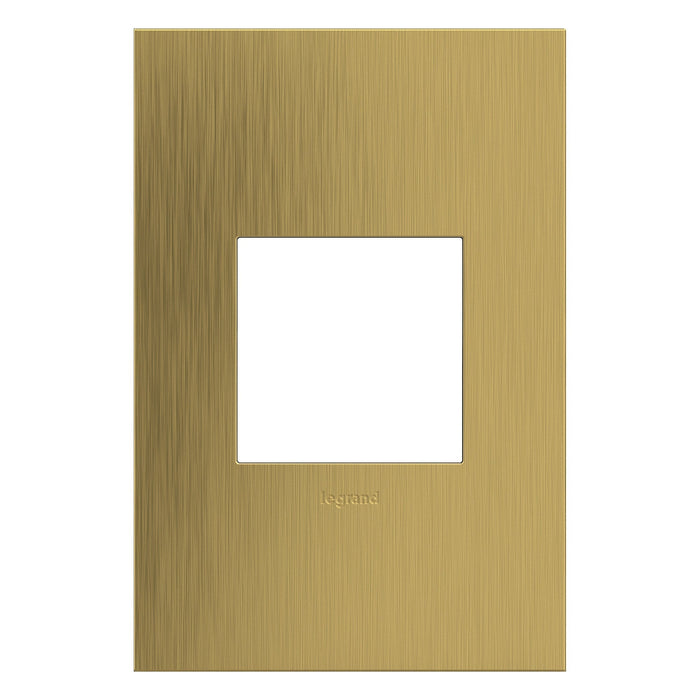 adorne® Cast Metals Wall Plate in Brushed Satin Brass (1-Gang).