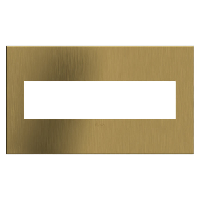adorne® Cast Metals Wall Plate in Brushed Satin Brass (4-Gang).