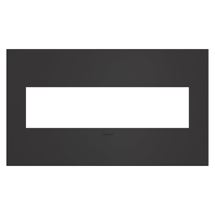 adorne® Cast Metals Wall Plate in Satin Black (4-Gang).
