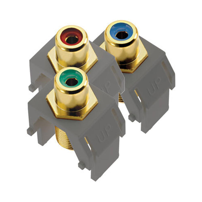 adorne® Component Video RCA to F Kit in Magnesium.