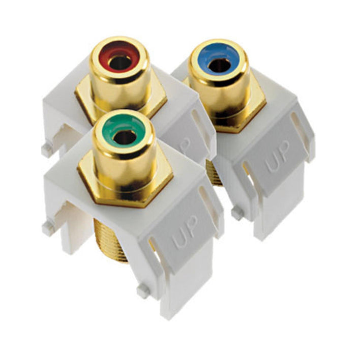 adorne® Component Video RCA to F Kit in White.