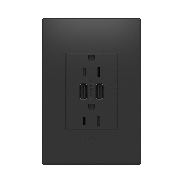 adorne® Dual USB Plus-Size Outlet Combo in Detail.