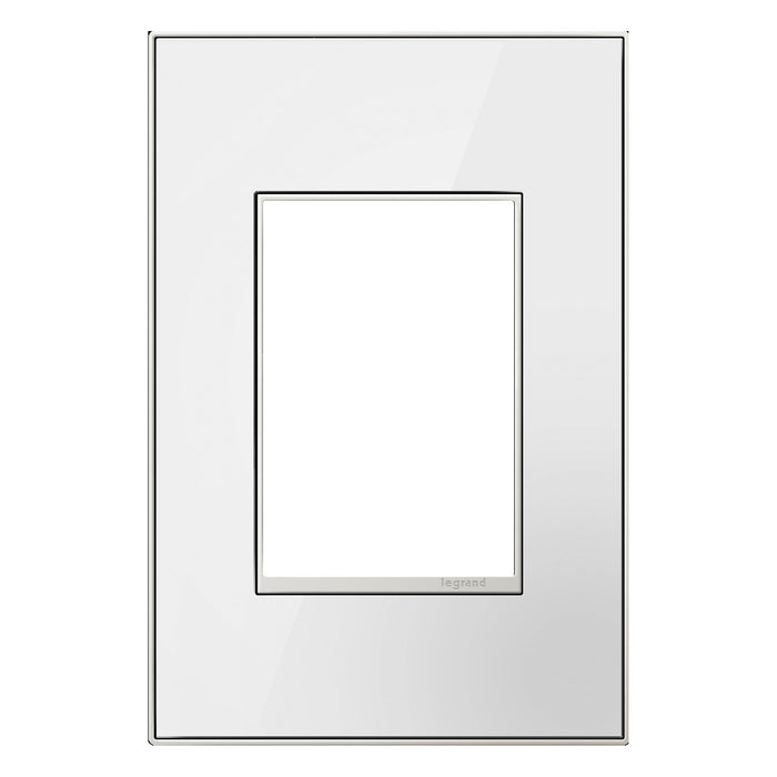 adorne® Real Materials Plus 1-Gang Wall Plate in Mirror White.