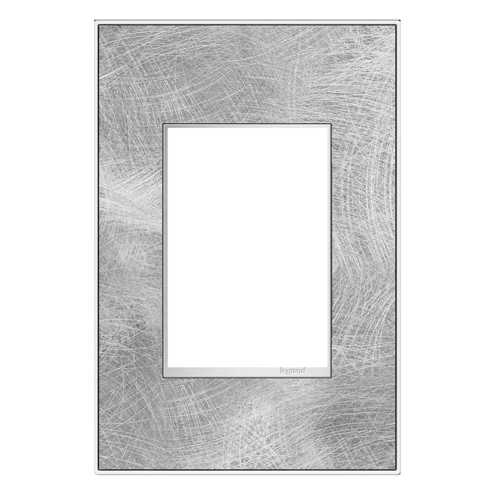 adorne® Real Materials Plus 1-Gang Wall Plate in Spiraled Stainless.