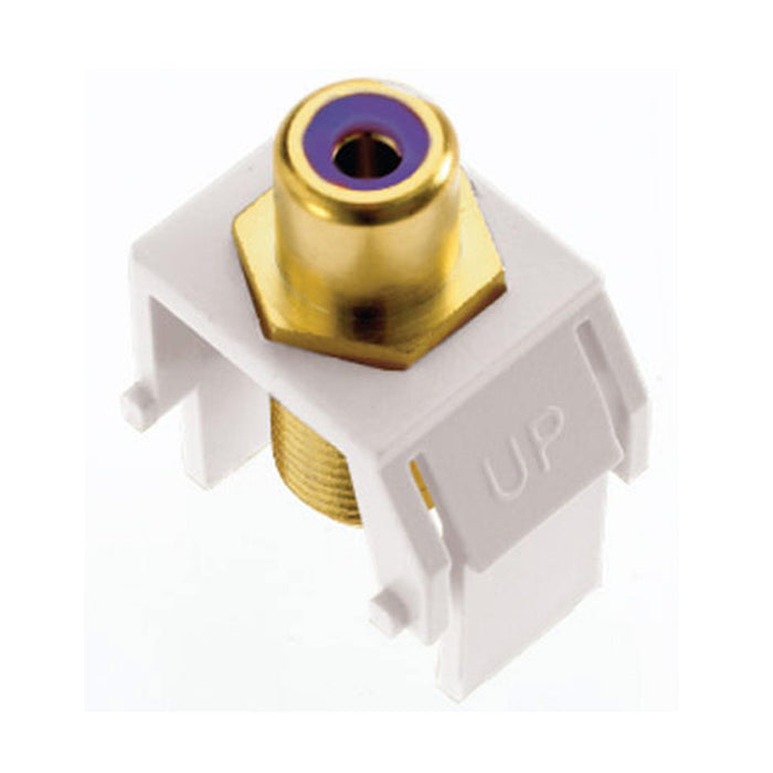 adorne® Subwoofer RCA to F-Connector in White.