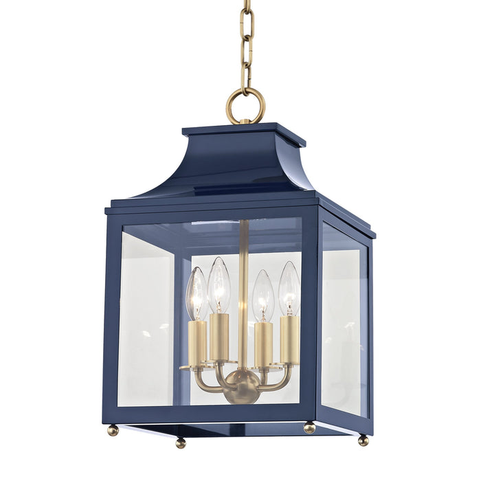 Leigh Pendant Light in Aged Brass / Navy (Small).