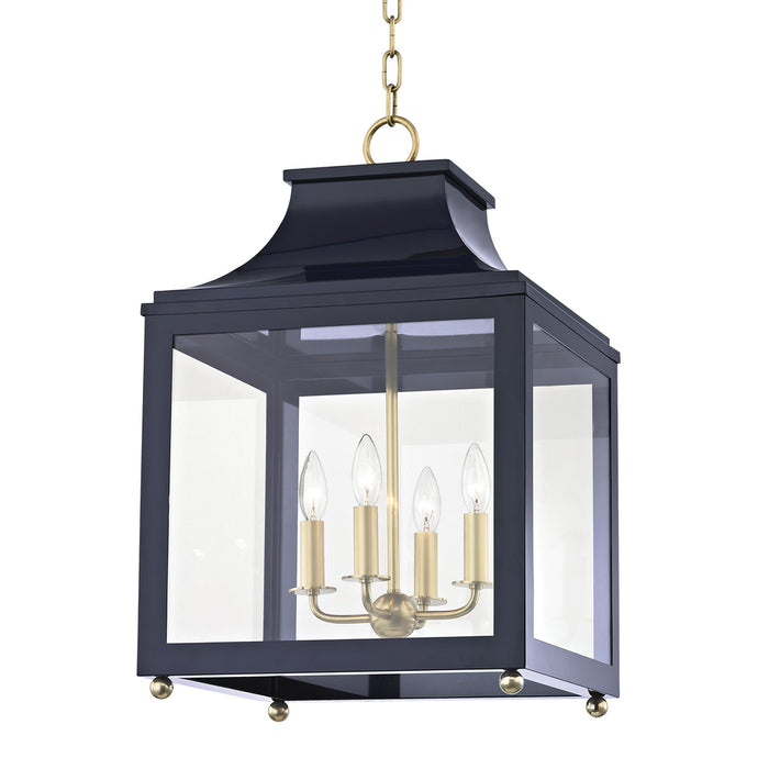 Leigh Pendant Light in Aged Brass / Navy (Large).