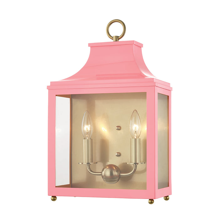 Leigh Wall Light in Aged Brass / Pink.