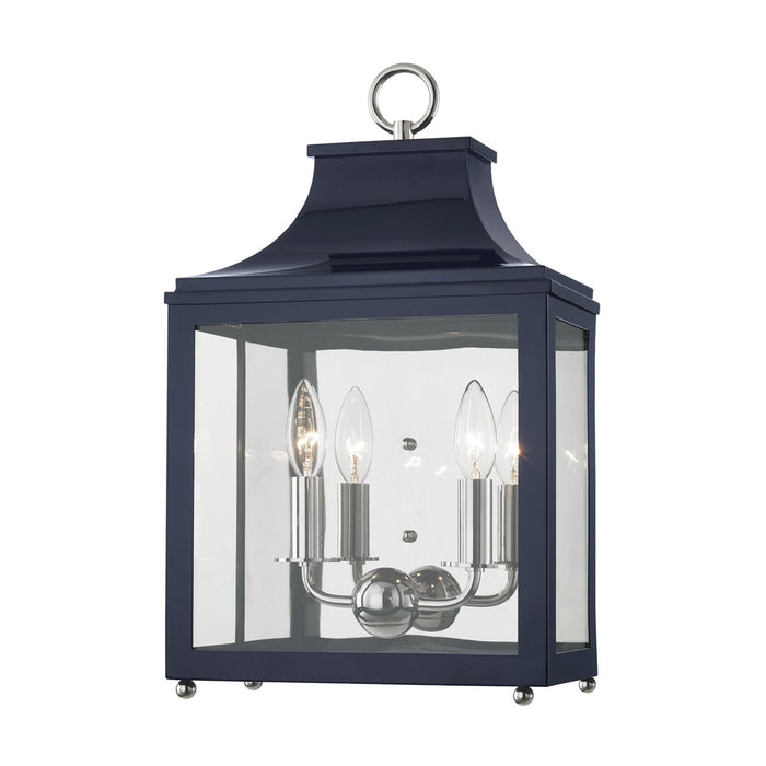 Leigh Wall Light in Polished Nickel / Navy.