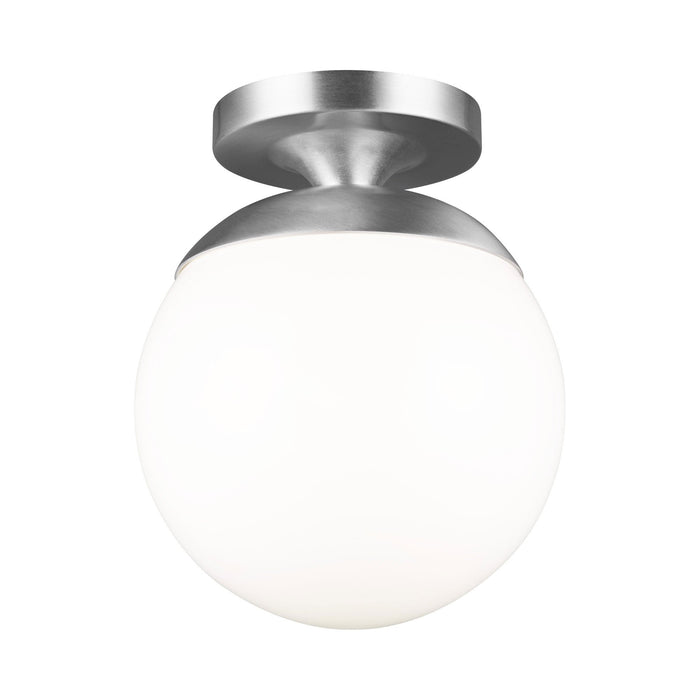 Leo Ceiling / Wall Light in Smooth White/Satin Aluminum.