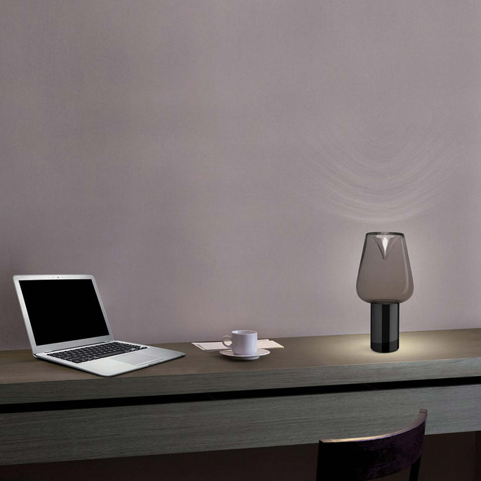 Aella Thin T LED Table Light in office.