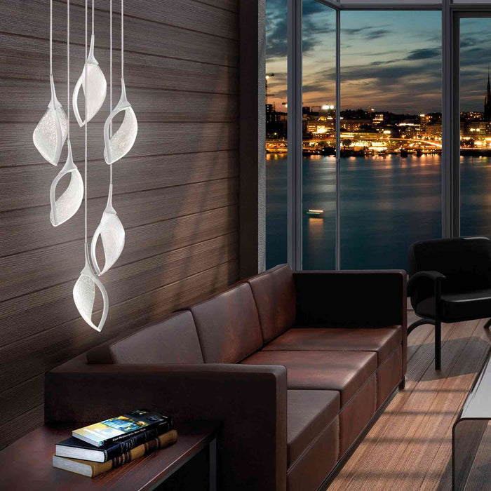 Nia LED Multi Light Pendant Light in living room.
