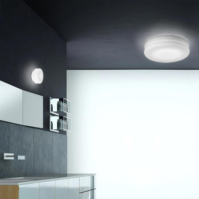 Wimpy LED Ceiling / Wall Light in bathroom.
