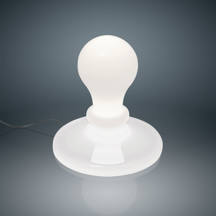 Light Bulb LED Table Lamp in White.