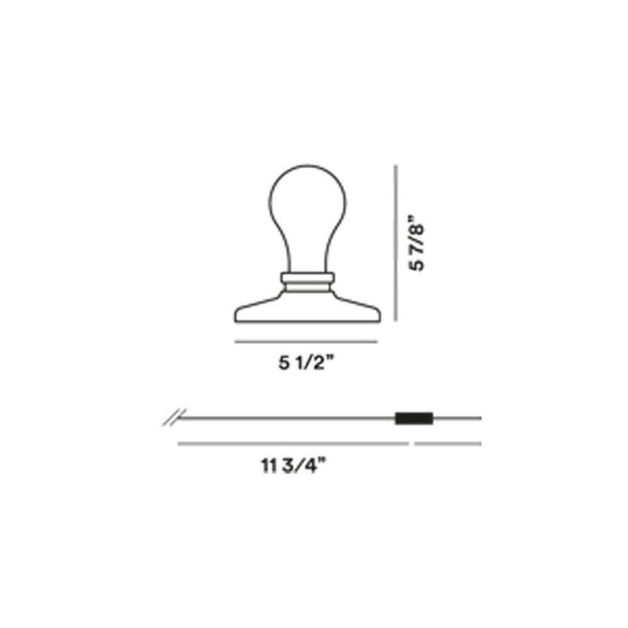 Light Bulb LED Table Lamp - line drawing.