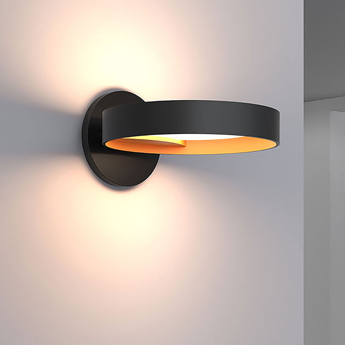 Light Guide Ring LED Wall Light in room.