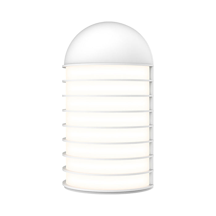Lighthouse™ Big Outdoor LED Wall Light in Textured White.