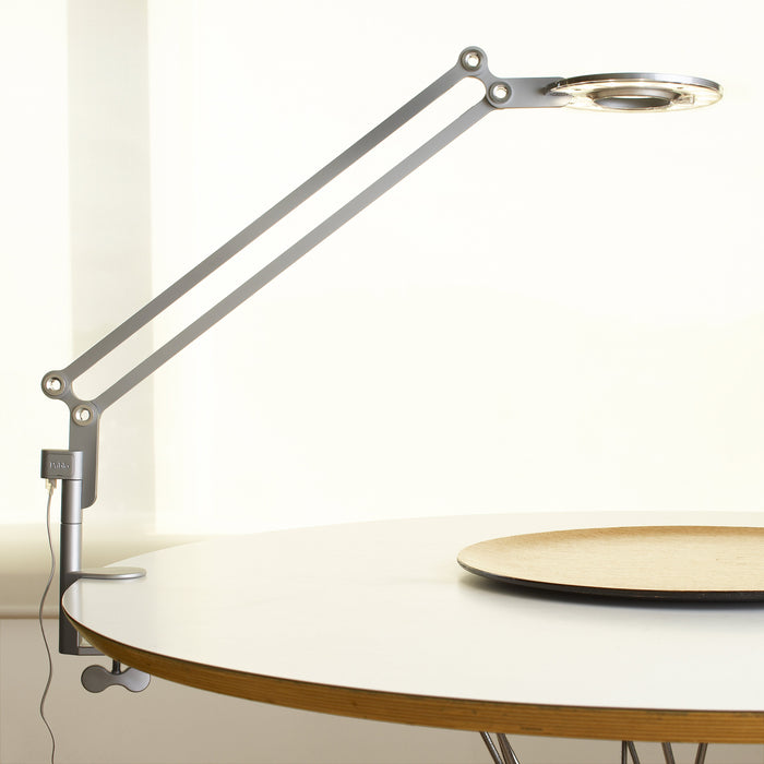 Link LED Table Lamp in Orange/Small/Clamp.