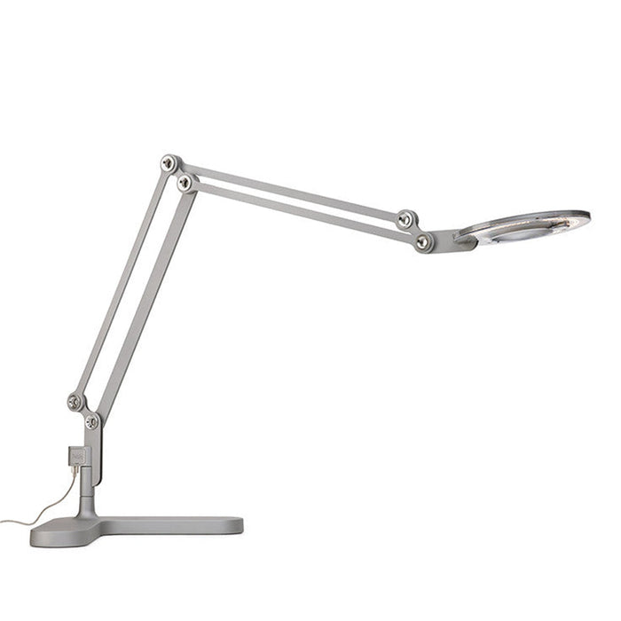 Link LED Table Lamp in Silver/Table (Medium).
