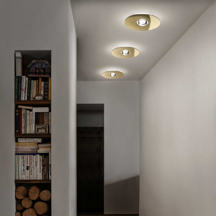 Bugia LED Flush Mount Ceiling Light in hallway.