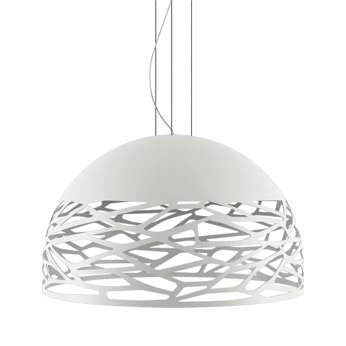 Kelly Dome LED Pendant Light in White (Large).