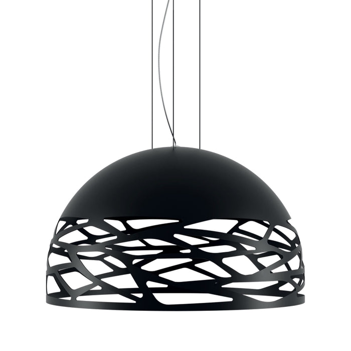 Kelly Dome LED Pendant Light in Black (Medium).