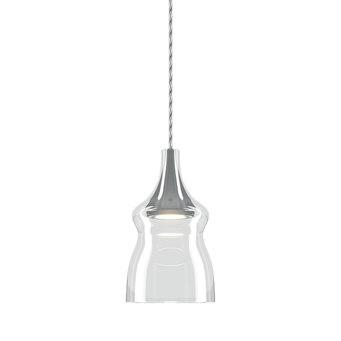 Nostalgia Small LED Pendant Light in Clear/Clear.
