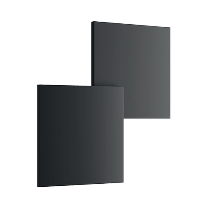 Puzzle LED Ceiling Wall Light in Black/Double Square.