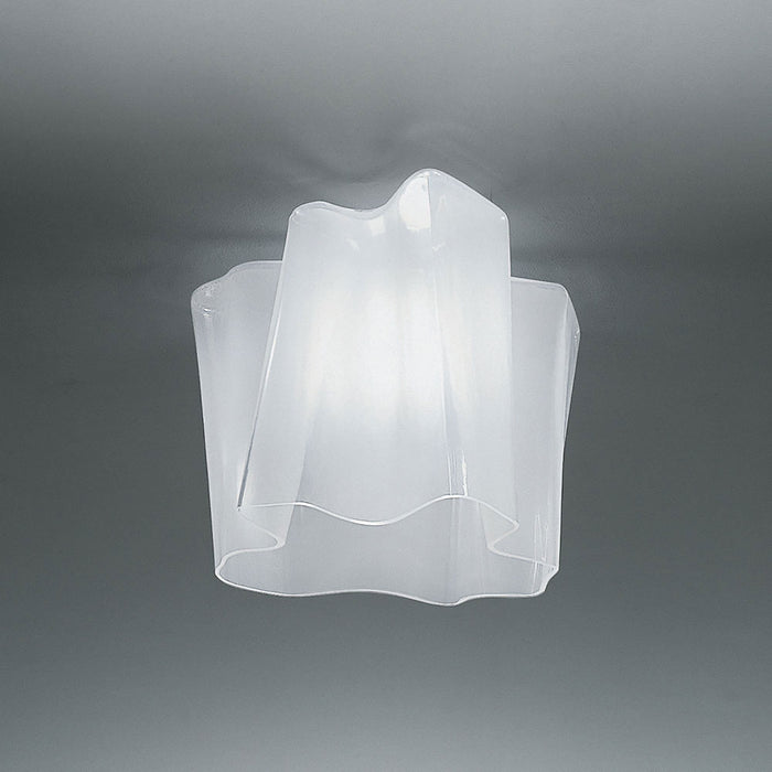 Logico Semi-Flush Mount Ceiling Light in Milky White /Pale Grey/Mini Ceiling Single.