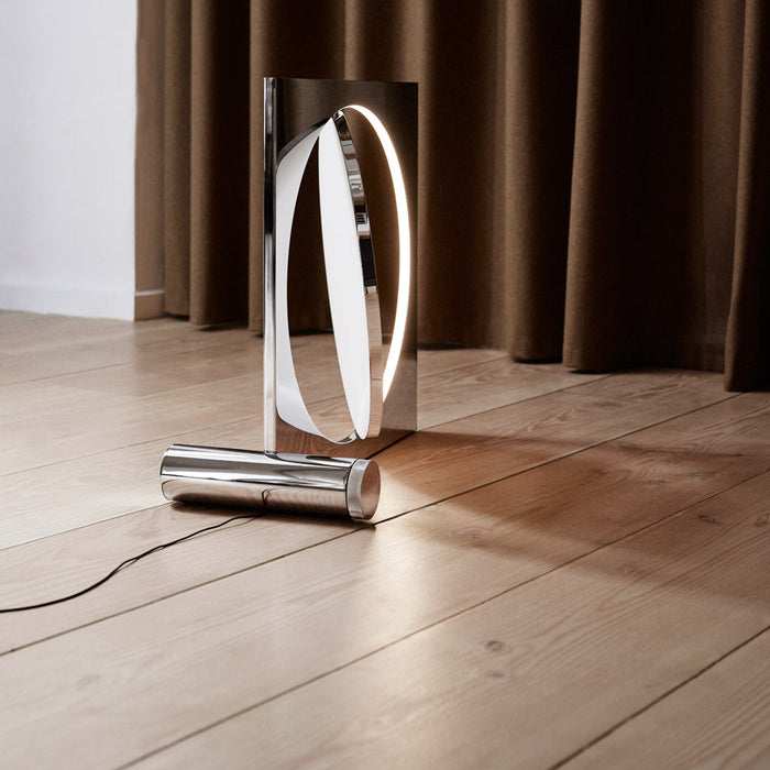 Moonsetter LED Floor Lamp in living room.