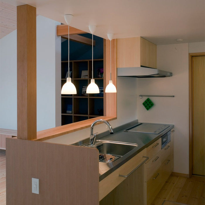 Toldbod Glass Pendant Light in Kitchen.