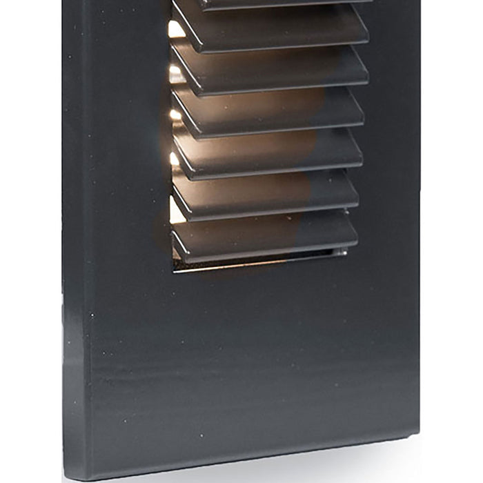 Louvered Rectangle LED Step and Wall Light in Detail.
