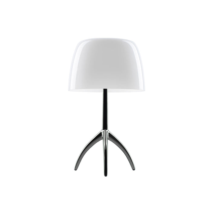 Lumiere Table Lamp in Chrome Black/White/Small.