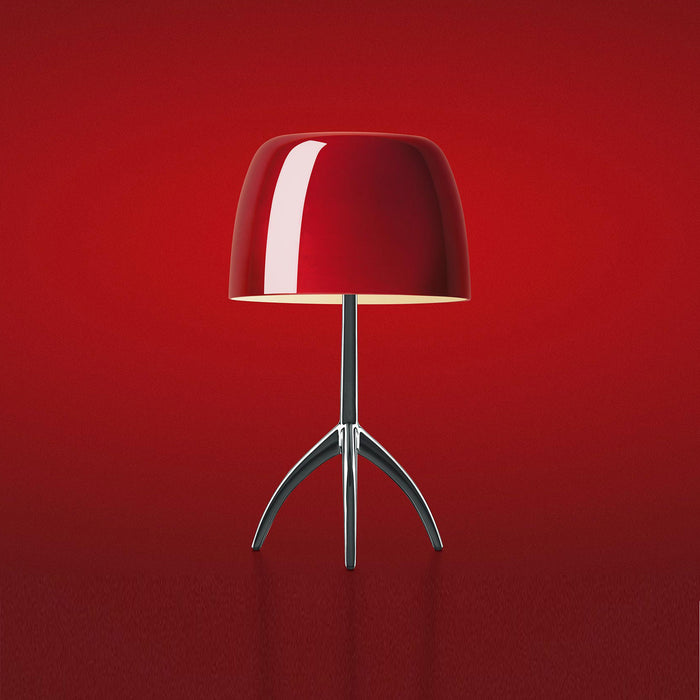 Lumiere Table Lamp in Aluminum/Cherry/Small.