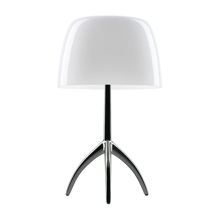 Lumiere Table Lamp in Chrome Black/White/Large.