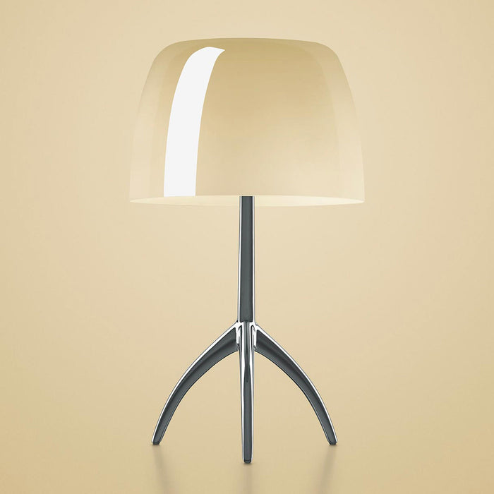 Lumiere Table Lamp in Aluminum/Warm White/Large.
