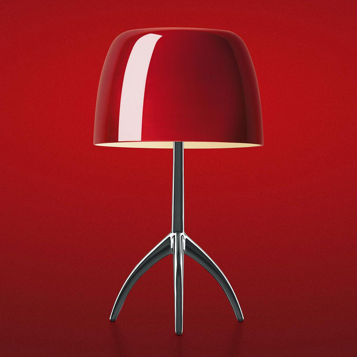 Lumiere Table Lamp in Aluminum/Cherry/Large.