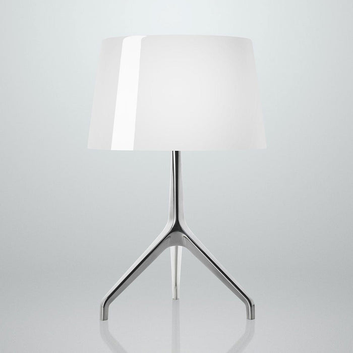 Lumiere XX Table Lamp in Aluminum/White/Large.