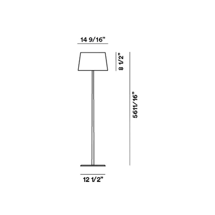 Lumiere XXL Floor Lamp - line drawing.