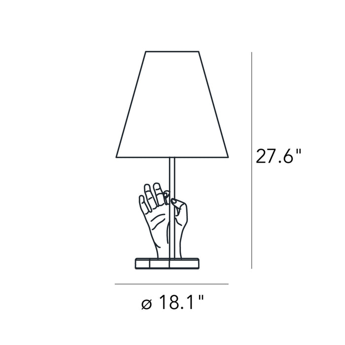 Mano Table Lamp - line-drawing.