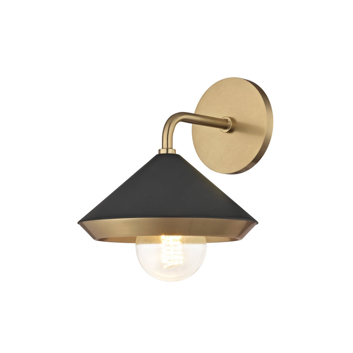 Marnie Wall Light in Black and Brass.